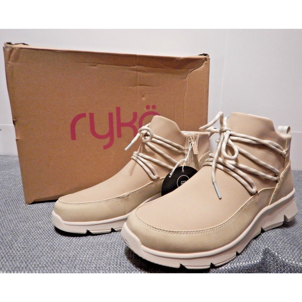 Ryka Charisma Ankle Boots Womens 9.5 M Latte Brown Water Repellent New With Tags